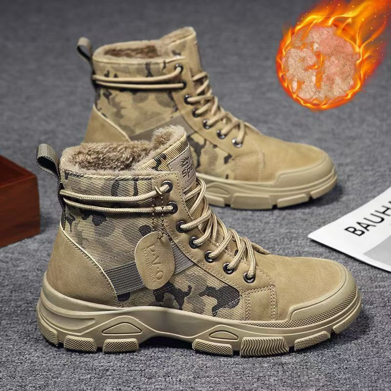 2025 Winter Camouflage Insulat - огляд і ціна Men'S Fashion Jeans And Boots