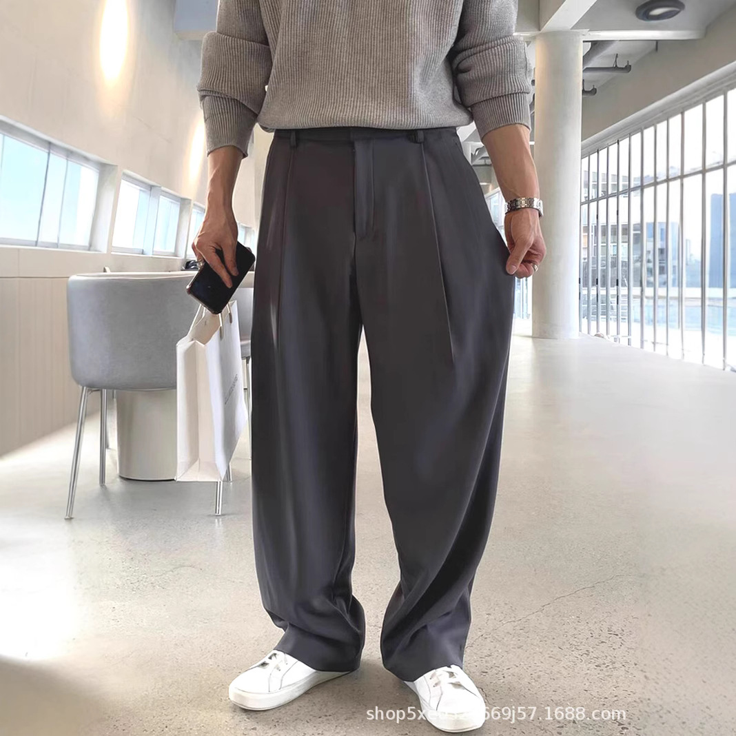 French Style Fashion Men's Bla - огляд і ціна Mens Fashion Dark Grey Pants
