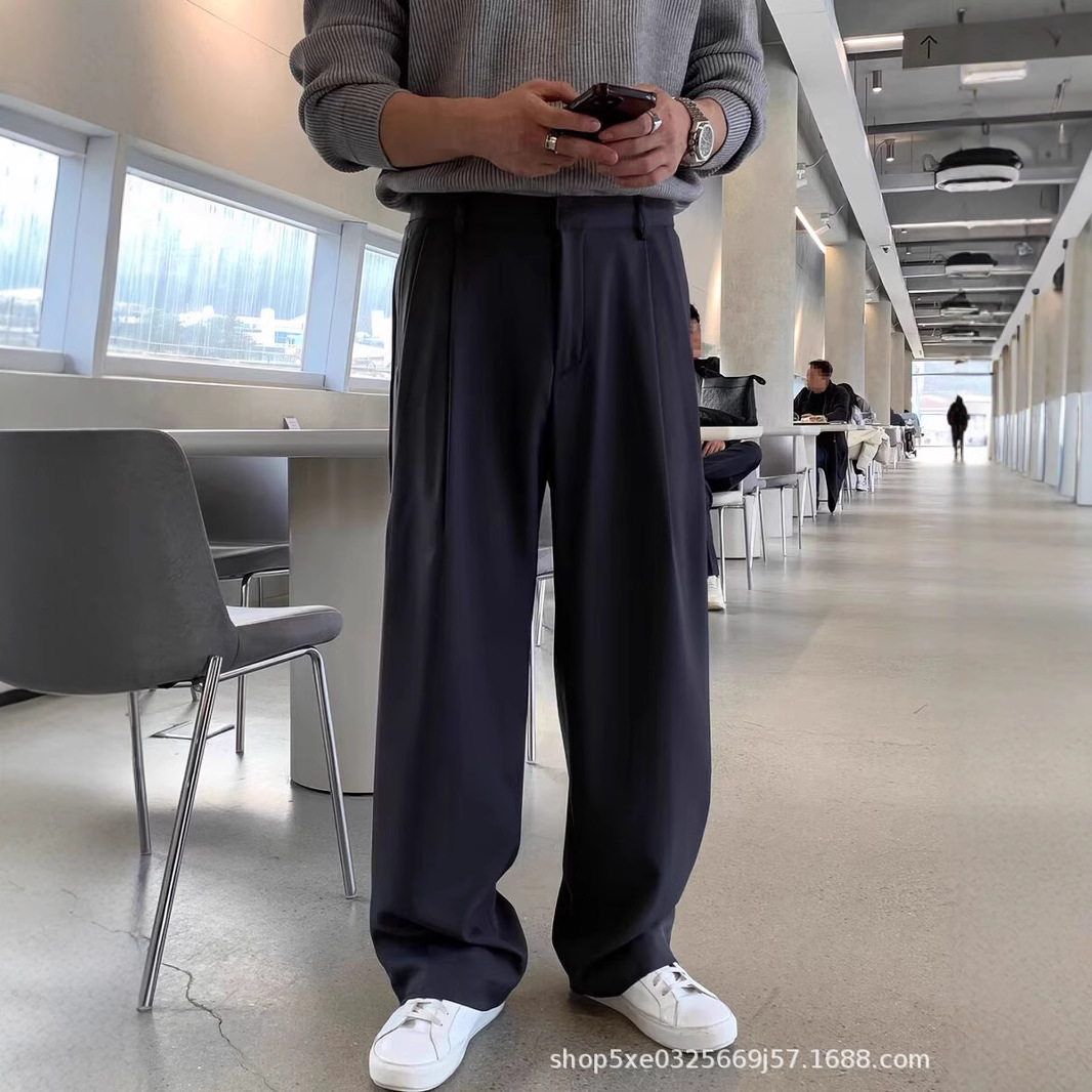 French Style Fashion Men's Bla - огляд і ціна Mens Fashion Dark Grey Pants