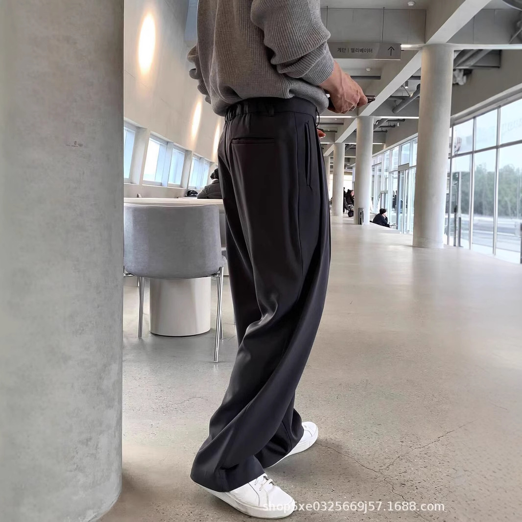 French Style Fashion Men's Bla - огляд і ціна Mens Fashion Dark Grey Pants
