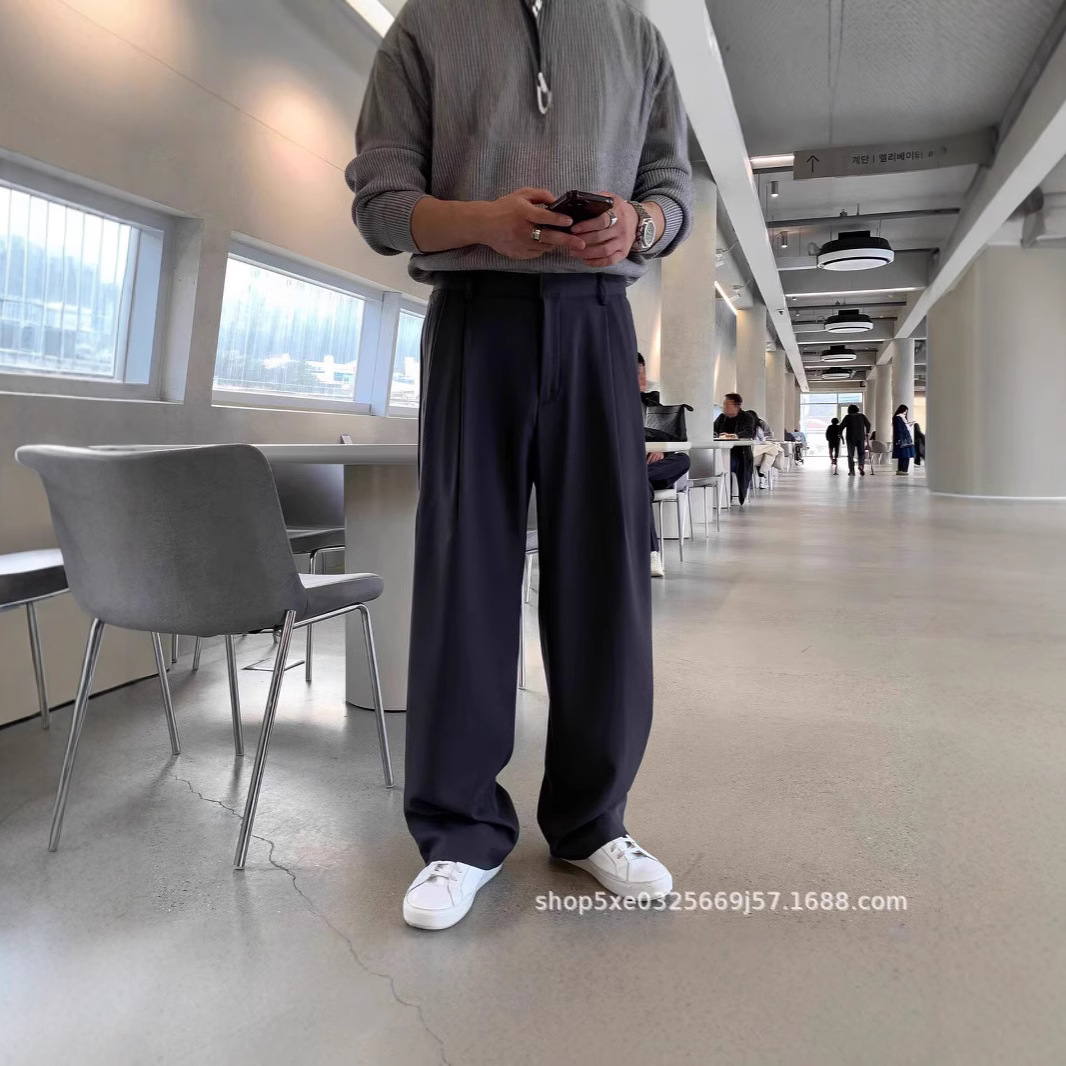 French Style Fashion Men's Bla - огляд і ціна Mens Fashion Dark Grey Pants
