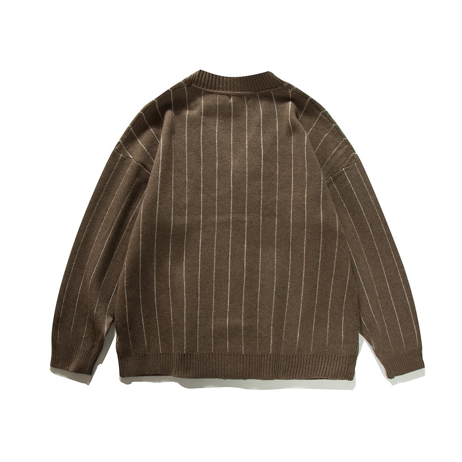 Spring Autumn Stripe Cardigan  - огляд і ціна Men'S Fashion V Neck Sweater