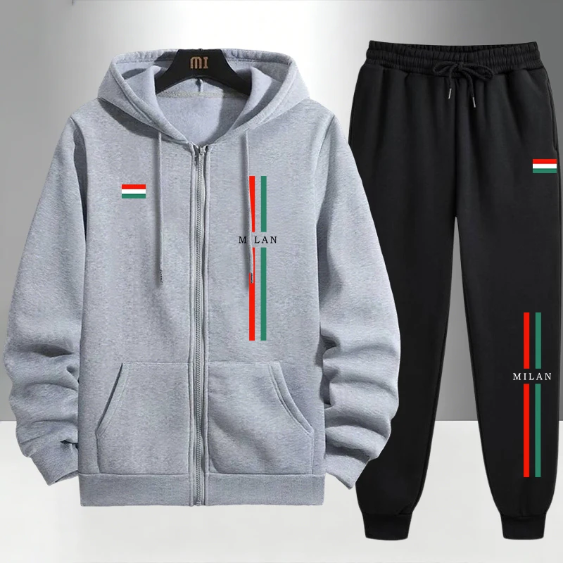 2026 Italy Printed Men's Set Z - огляд і ціна Men'S Fashion Zipper Hoodie