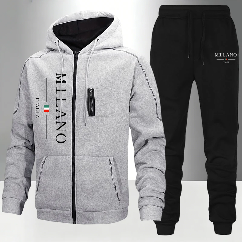 italy Fashion Men's Set/Coat/P - огляд і ціна Men'S Fashion Zipper Hoodie