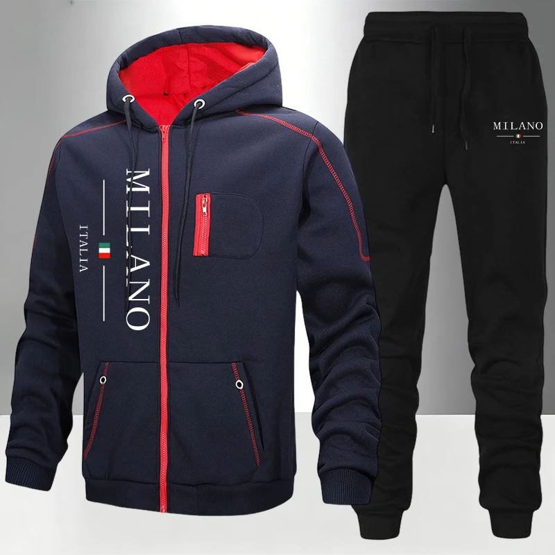 italy Fashion Men's Set/Coat/P - огляд і ціна Men'S Fashion Zipper Hoodie