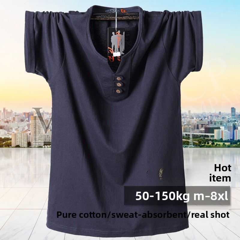 QICHE Heavy Cotton V Neck Tee  - огляд і ціна Men'S Fashion For Big Guys