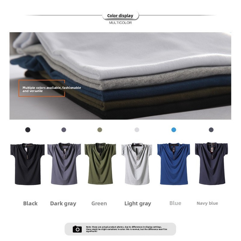 QICHE Heavy Cotton V Neck Tee  - огляд і ціна Men'S Fashion For Big Guys