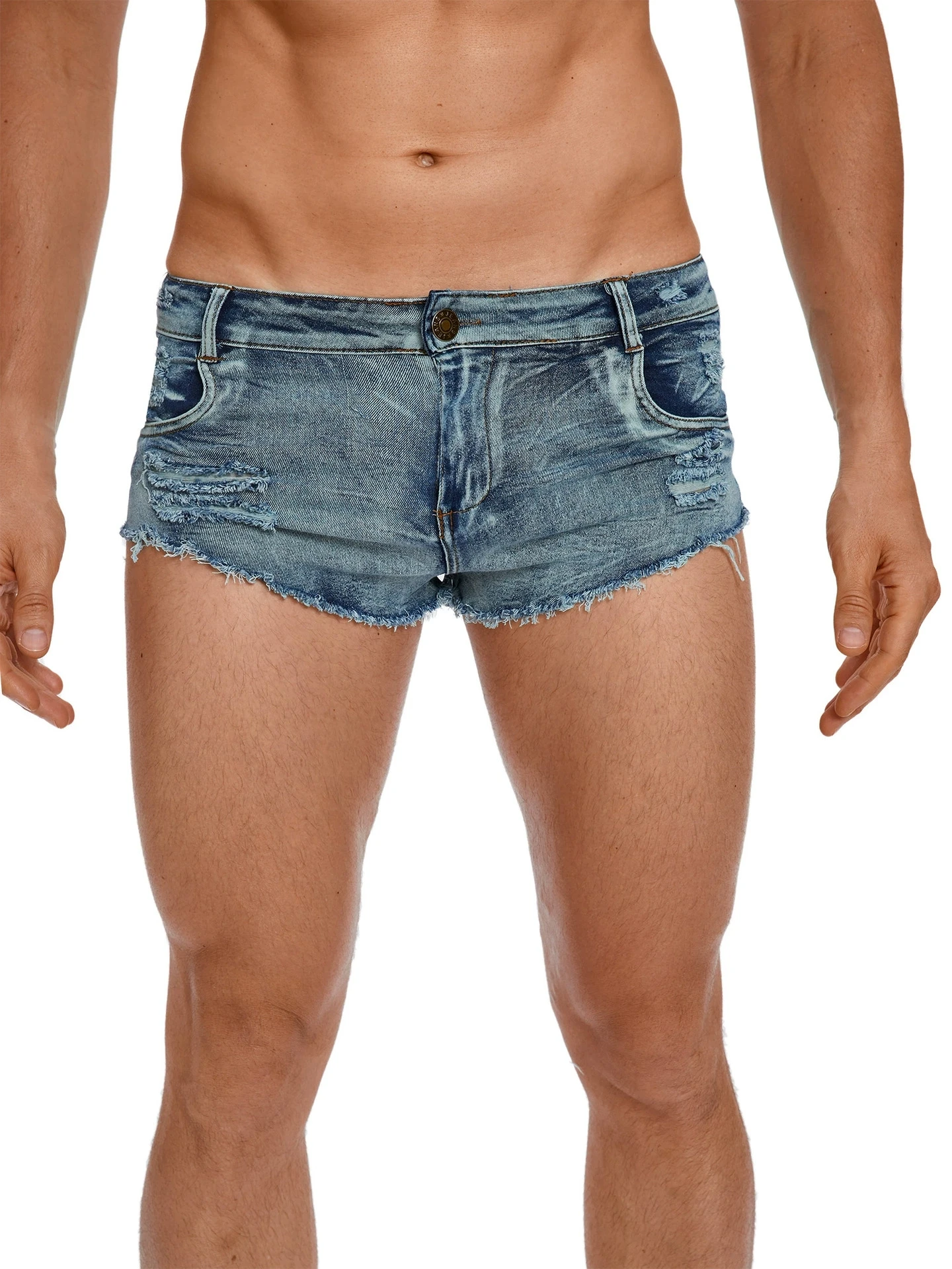 Men's Low Waist Jeans Shorts F - огляд і ціна Men'S Fashion Jeans