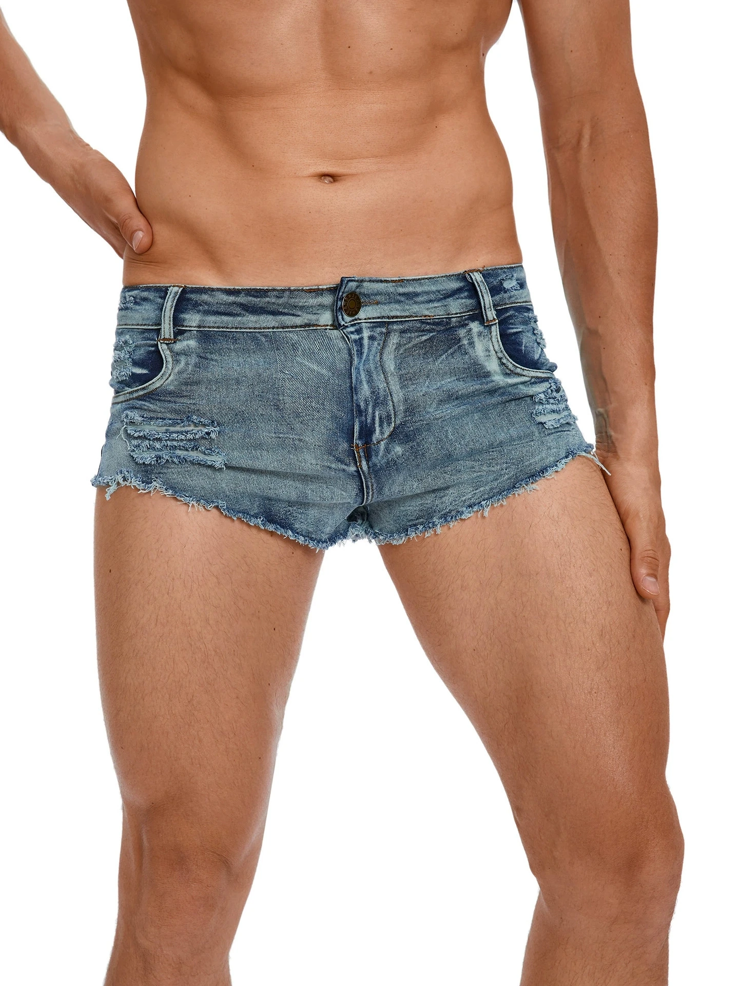 Men's Low Waist Jeans Shorts F - огляд і ціна Men'S Fashion Jeans