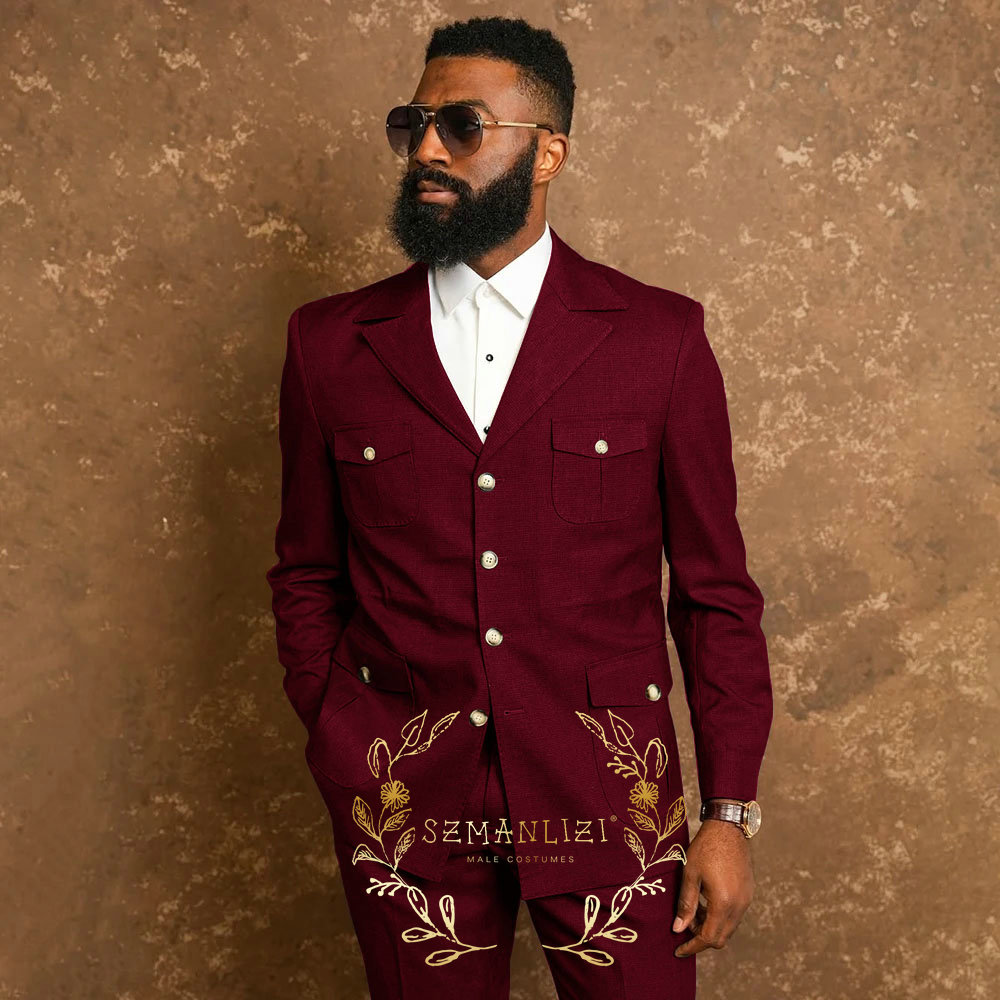 Affrican Dark Grey Men's Suits - огляд і ціна Mens Fashion Dark Grey Pants