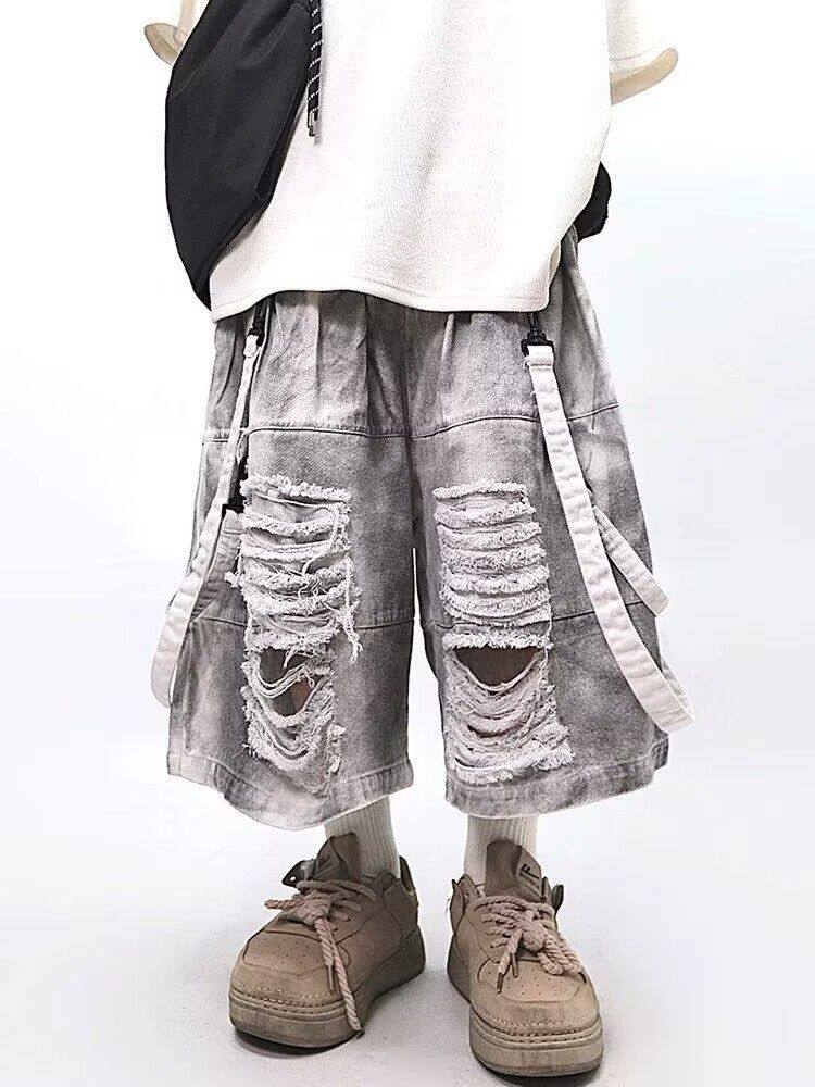 Retro Hip-hop Men's Ripped Jea - огляд і ціна Men'S Fashion Jeans