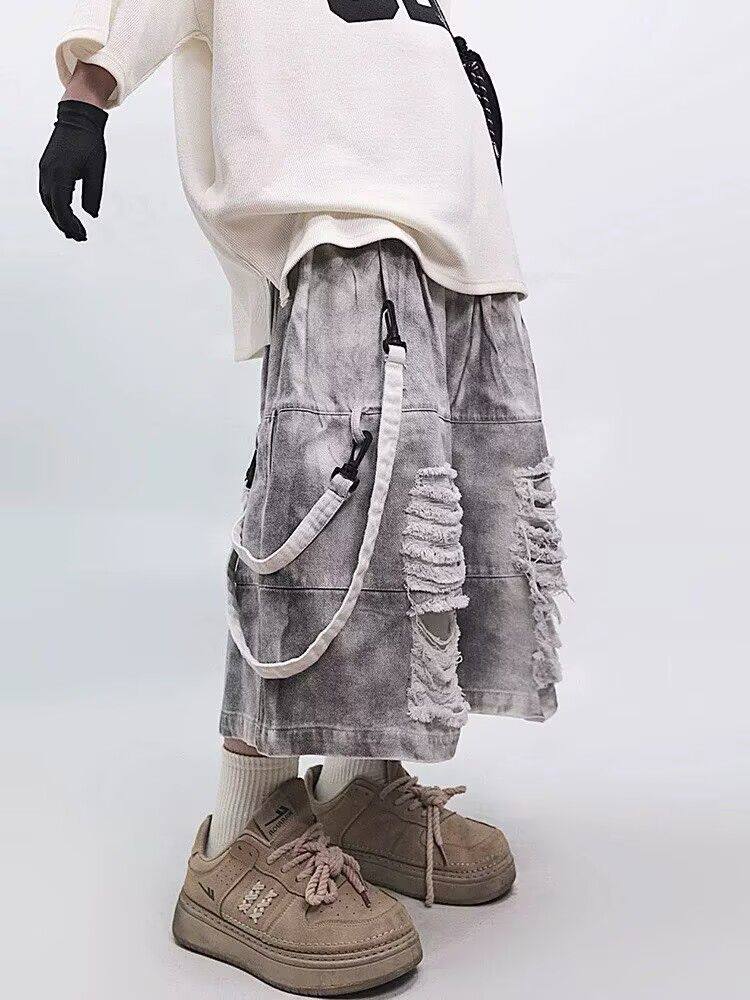 Retro Hip-hop Men's Ripped Jea - огляд і ціна Men'S Fashion Jeans