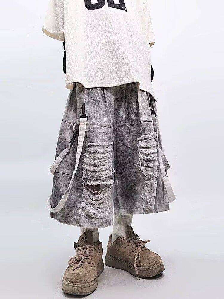 Retro Hip-hop Men's Ripped Jea - огляд і ціна Men'S Fashion Jeans