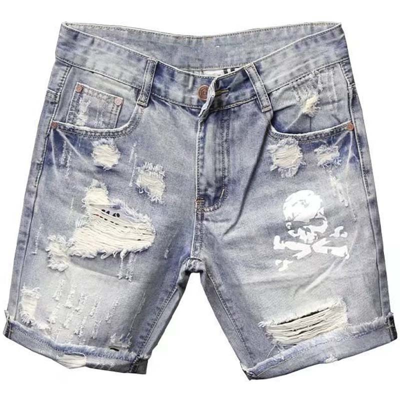 Summer Men's Worn Bead Hole Be - огляд і ціна Men'S Fashion Jeans