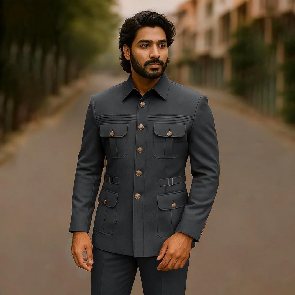 Fashion Dark Grey Men Suits El - огляд і ціна Mens Fashion Dark Grey Pants